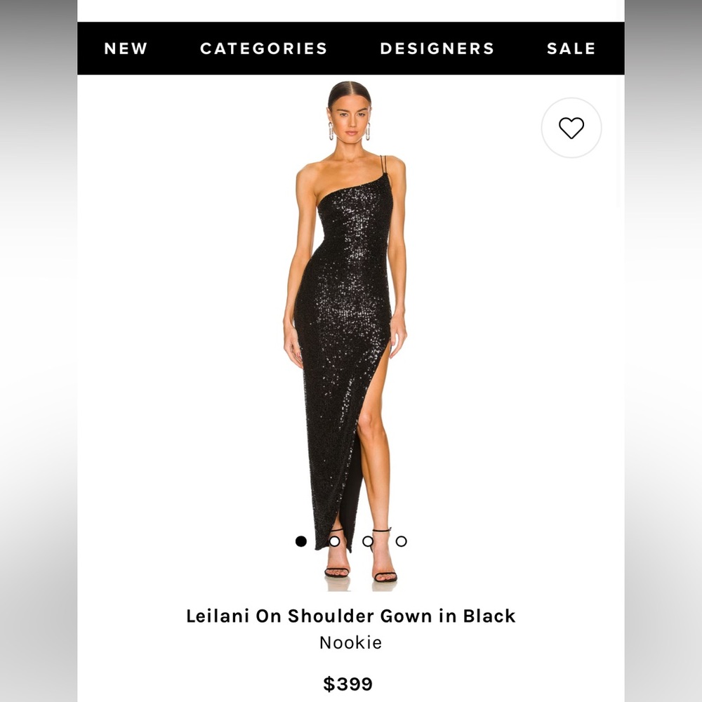 Nookie one shoulder sparkly gown